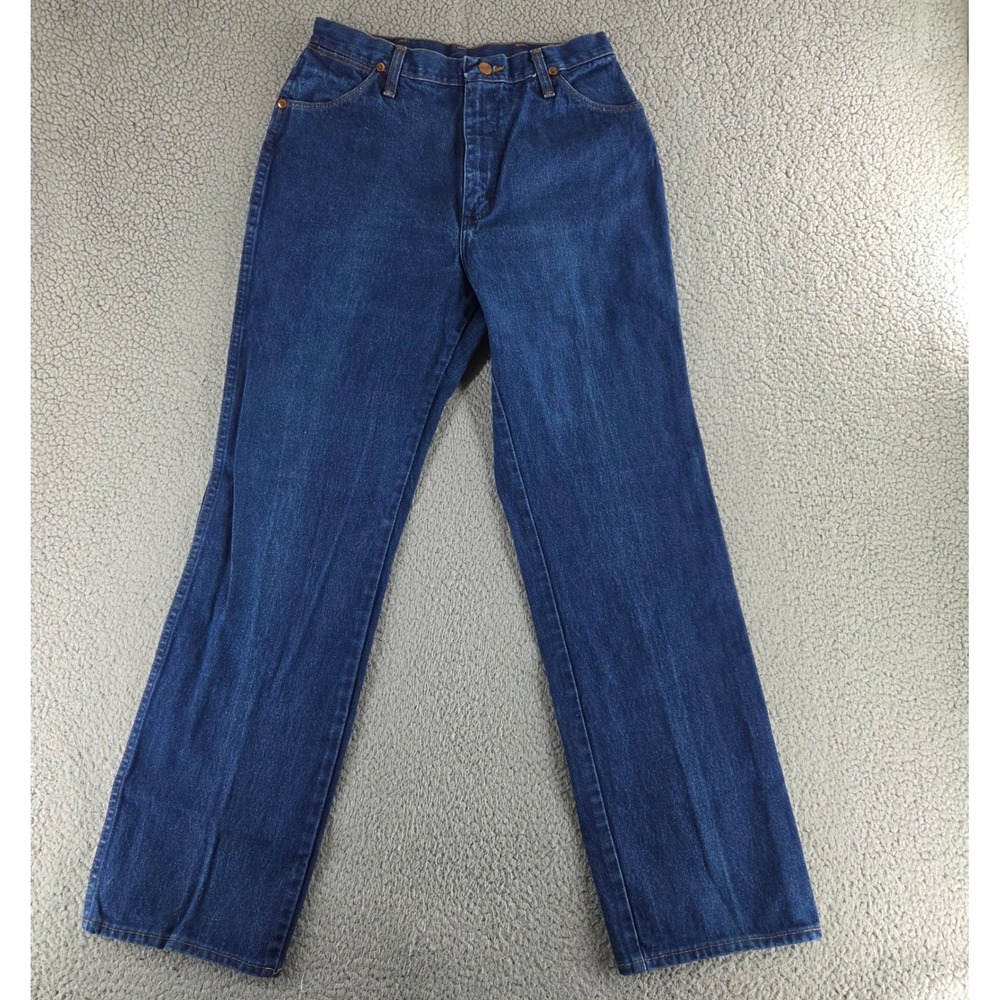 Vintage Wrangler Jeans Youth 14 High Rise Straight Leg Jeans Blue Cowboy Cut USA